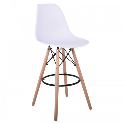 ART Wood Σκαμπό BAR με Πλάτη, Πόδια Οξιά Φυσικό, PP Άσπρο 47x54x71/109cm/Ε509,1 Τραπεζαρία ART Wood Σκαμπό BAR με Πλάτη, Πόδια Οξιά Φυσικό, PP Άσπρο 47x54x71/109cm/Ε509,1 Τραπεζαρία