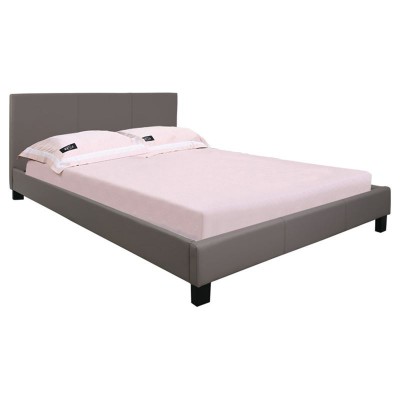 WILTON Κρεβάτι Διπλό για στρώμα 160x200cm, PU Απόχρωση Cappuccino 169x213x89cm/Ε8054,3