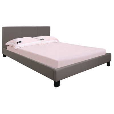 WILTON Κρεβάτι Διπλό, για Στρώμα 150x200cm, PU Απόχρωση Cappuccino 159x213x89cm/Ε8055,3
