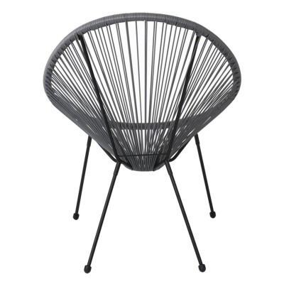 ACAPULCO Πολυθρόνα Μέταλλο Βαφή Μαύρο, Rattan Γκρι 73x76x89cm/Ε245,4 Εξωτερικού Χώρου ACAPULCO Πολυθρόνα Μέταλλο Βαφή Μαύρο, Rattan Γκρι 73x76x89cm/Ε245,4 Εξωτερικού Χώρου