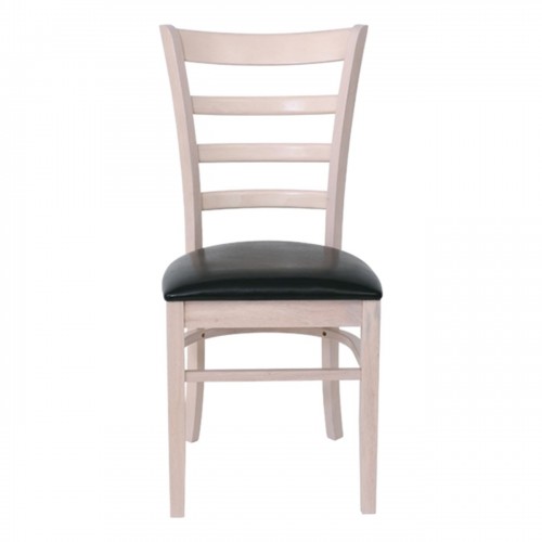 ΣΕΤ NATURALE Καρέκλα White Wash, Pu Μαύρο 42x50x91cm/Ε7052 ΣΕΤ NATURALE Καρέκλα White Wash, Pu Μαύρο 42x50x91cm/Ε7052