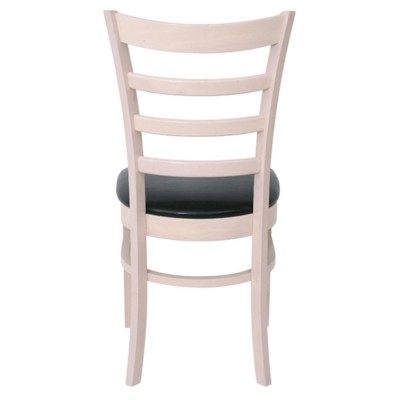 ΣΕΤ NATURALE Καρέκλα White Wash, Pu Μαύρο 42x50x91cm/Ε7052 ΣΕΤ NATURALE Καρέκλα White Wash, Pu Μαύρο 42x50x91cm/Ε7052