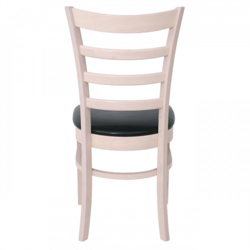 ΣΕΤ NATURALE Καρέκλα White Wash, Pu Μαύρο 42x50x91cm/Ε7052 ΣΕΤ NATURALE Καρέκλα White Wash, Pu Μαύρο 42x50x91cm/Ε7052