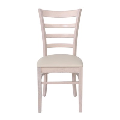 ΣΕΤ NATURALE Καρέκλα White Wash, Pu Εκρού 42x50x91cm/Ε7052,5 ΣΕΤ NATURALE Καρέκλα White Wash, Pu Εκρού 42x50x91cm/Ε7052,5