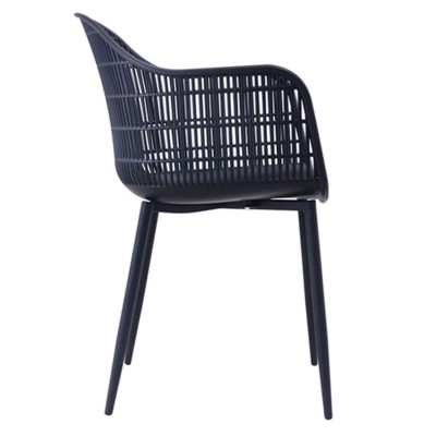 BERRY Πολυθρόνα Μέταλλο Βαφή Μαύρο, PP-UV Μαύρο 58x58x85cm/ΕΜ155,1Μ Εξωτερικού Χώρου BERRY Πολυθρόνα Μέταλλο Βαφή Μαύρο, PP-UV Μαύρο 58x58x85cm/ΕΜ155,1Μ Εξωτερικού Χώρου