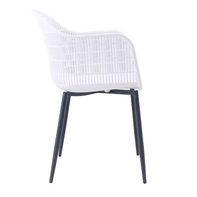 BERRY Πολυθρόνα Μέταλλο Βαφή Μαύρο, PP-UV Λευκό 58x58x85cm/ΕΜ155,2Μ Εξωτερικού Χώρου BERRY Πολυθρόνα Μέταλλο Βαφή Μαύρο, PP-UV Λευκό 58x58x85cm/ΕΜ155,2Μ Εξωτερικού Χώρου