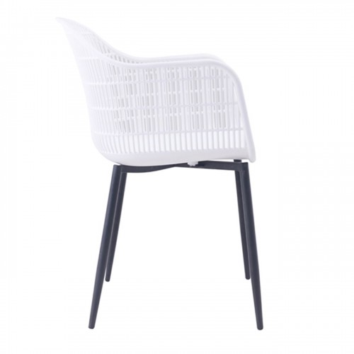 BERRY Πολυθρόνα Μέταλλο Βαφή Μαύρο, PP-UV Λευκό 58x58x85cm/ΕΜ155,2Μ Εξωτερικού Χώρου BERRY Πολυθρόνα Μέταλλο Βαφή Μαύρο, PP-UV Λευκό 58x58x85cm/ΕΜ155,2Μ Εξωτερικού Χώρου