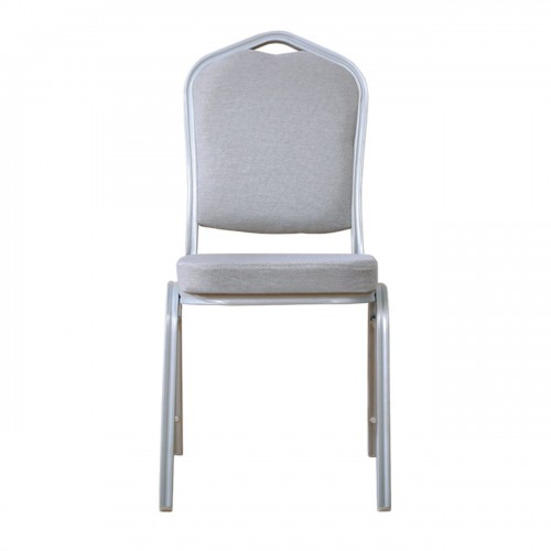 HILTON Καρέκλα Μέταλλο Βαφή Silver, Ύφασμα Γκρι 44x55x93cm/ΕΜ513,8 Καρέκλες