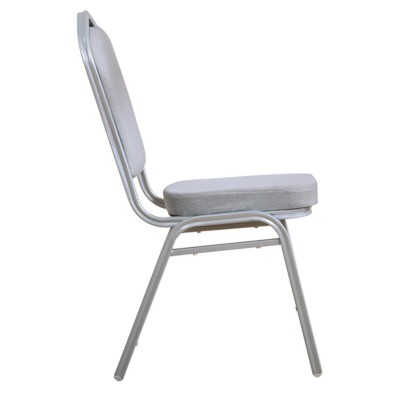 HILTON Καρέκλα Μέταλλο Βαφή Silver, Ύφασμα Γκρι 44x55x93cm/ΕΜ513,8 Καρέκλες