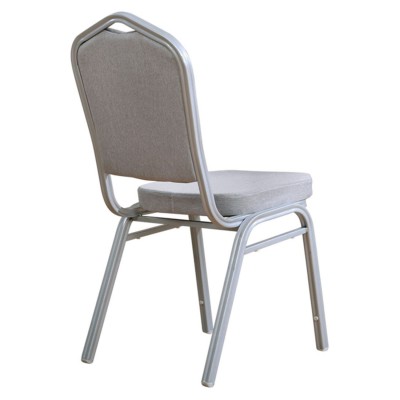 HILTON Καρέκλα Μέταλλο Βαφή Silver, Ύφασμα Γκρι 44x55x93cm/ΕΜ513,8 Καρέκλες