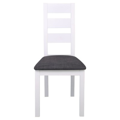 ΣΕΤ MILLER Καρέκλα Οξιά Άσπρο, Ύφασμα Γκρι 45x52x97cm/Ε782,2 ΣΕΤ MILLER Καρέκλα Οξιά Άσπρο, Ύφασμα Γκρι 45x52x97cm/Ε782,2
