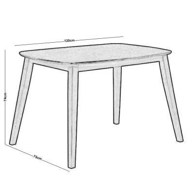 OPTIMAL Τραπέζι Τραπεζαρίας Απόχρωση Καρυδί 120x75x74cm/Ε800 OPTIMAL Τραπέζι Τραπεζαρίας Απόχρωση Καρυδί 120x75x74cm/Ε800