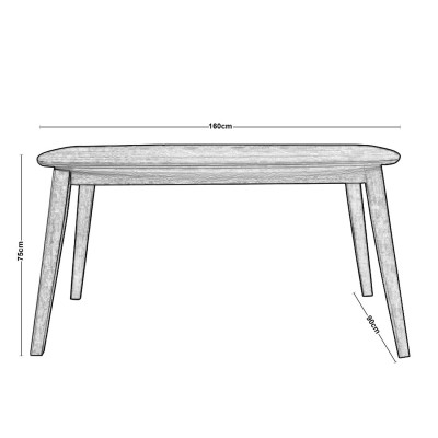 DOM Τραπέζι Τραπεζαρίας Mdf Απόχρωση Oak 150x90x75cm/Ε803 DOM Τραπέζι Τραπεζαρίας Mdf Απόχρωση Oak 150x90x75cm/Ε803
