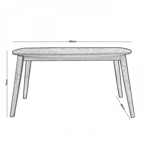 DOM Τραπέζι Τραπεζαρίας Απόχρωση Oak 150x90x75cm/Ε803 Τραπεζαρία