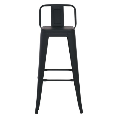 RELIX Σκαμπό Bar με Πλάτη, Μέταλλο Βαφή Μαύρο Matte 44x44x76/97cm/Ε5199,1ΜW RELIX Σκαμπό Bar με Πλάτη, Μέταλλο Βαφή Μαύρο Matte 44x44x76/97cm/Ε5199,1ΜW