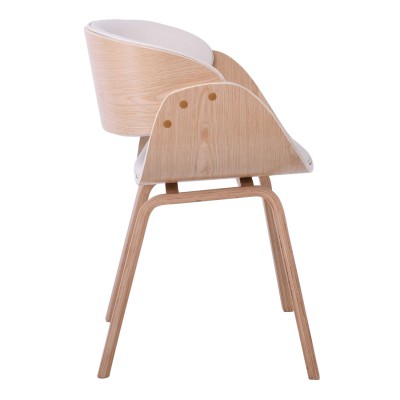 JOY-W Πολυθρόνα Τραπεζαρίας Φυσικό, Pu Άσπρο 57x55x80cm/Ε7512,2W JOY-W Πολυθρόνα Τραπεζαρίας Φυσικό, Pu Άσπρο 57x55x80cm/Ε7512,2W