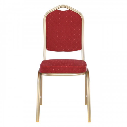 HILTON Καρέκλα Μέταλλο Βαφή Light Gold, Ύφασμα Κόκκινο 44x55x93cm/ΕΜ513,5 Καρέκλες