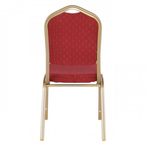 HILTON Καρέκλα Μέταλλο Βαφή Light Gold, Ύφασμα Κόκκινο 44x55x93cm/ΕΜ513,5 Καρέκλες
