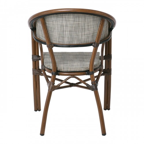VEGERA Πολυθρόνα Dining Αλουμίνιο Βαφή Καρυδί Textilene Μπεζ 57x58x83cm/Ε258,11 Εξωτερικού Χώρου VEGERA Πολυθρόνα Dining Αλουμίνιο Βαφή Καρυδί Textilene Μπεζ 57x58x83cm/Ε258,11 Εξωτερικού Χώρου