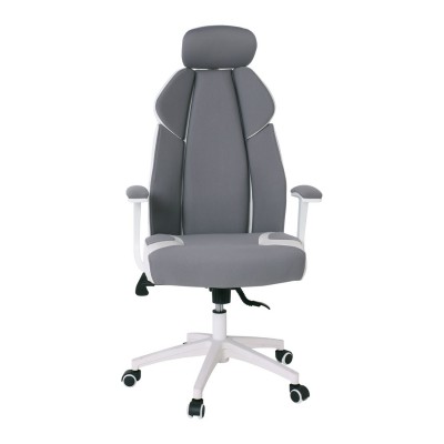 BF8300 Πολυθρόνα Γραφείου Διευθυντή, Microfiber Γκρι PU Άσπρο 64x72x122/130cm/ΕΟ587,2 BF8300 Πολυθρόνα Γραφείου Διευθυντή, Microfiber Γκρι PU Άσπρο 64x72x122/130cm/ΕΟ587,2