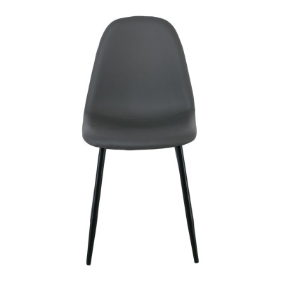 ΣΕΤ CELINA Καρέκλα Μέταλλο Βαφή Μαύρο, Pvc Γκρι 45x54x85cm/ΕΜ907,1ΜP ΣΕΤ CELINA Καρέκλα Μέταλλο Βαφή Μαύρο, Pvc Γκρι 45x54x85cm/ΕΜ907,1ΜP