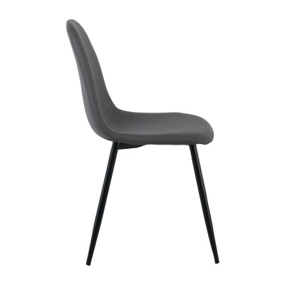 ΣΕΤ CELINA Καρέκλα Μέταλλο Βαφή Μαύρο, Pvc Γκρι 45x54x85cm/ΕΜ907,1ΜP ΣΕΤ CELINA Καρέκλα Μέταλλο Βαφή Μαύρο, Pvc Γκρι 45x54x85cm/ΕΜ907,1ΜP