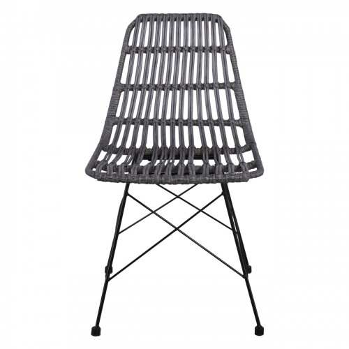 SALSA Καρέκλα Κήπου Βεράντας Μέταλλο Βαφή Μαύρο, Wicker Γκρι 48x59x80cm/Ε241,2 Εξωτερικού Χώρου SALSA Καρέκλα Κήπου Βεράντας Μέταλλο Βαφή Μαύρο, Wicker Γκρι 48x59x80cm/Ε241,2 Εξωτερικού Χώρου