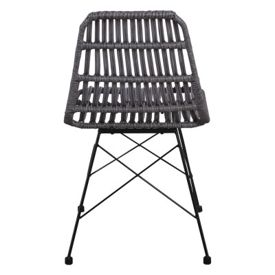 SALSA Καρέκλα Κήπου Βεράντας Μέταλλο Βαφή Μαύρο, Wicker Γκρι 48x59x80cm/Ε241,2 Εξωτερικού Χώρου SALSA Καρέκλα Κήπου Βεράντας Μέταλλο Βαφή Μαύρο, Wicker Γκρι 48x59x80cm/Ε241,2 Εξωτερικού Χώρου