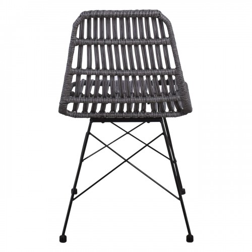SALSA Καρέκλα Κήπου Βεράντας Μέταλλο Βαφή Μαύρο, Wicker Γκρι 48x59x80cm/Ε241,2 Εξωτερικού Χώρου SALSA Καρέκλα Κήπου Βεράντας Μέταλλο Βαφή Μαύρο, Wicker Γκρι 48x59x80cm/Ε241,2 Εξωτερικού Χώρου