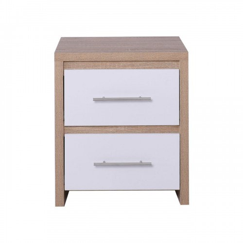 KENNEL Κομοδίνο 2 Συρτάρια, Απόχρωση Sonoma Άσπρο 47x39x57cm/Ε765,1 KENNEL Κομοδίνο 2 Συρτάρια, Απόχρωση Sonoma Άσπρο 47x39x57cm/Ε765,1