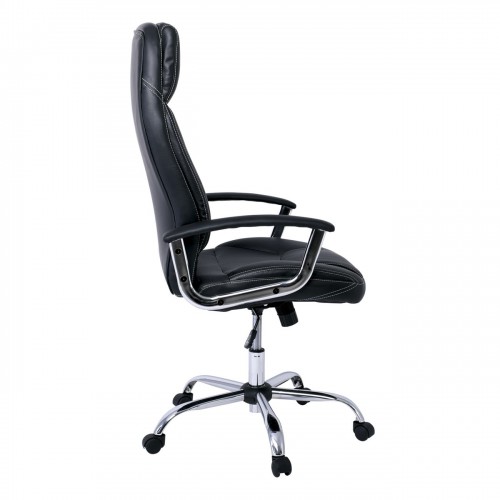 BF5700 Πολυθρόνα Διευθυντή Μέταλλο Χρώμιο, Pu Μαύρο 64x72x112/121cm/ΕΟ299,1 Έπιπλα Γραφείου