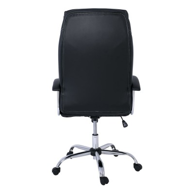 BF5700 Πολυθρόνα Διευθυντή Μέταλλο Χρώμιο, Pu Μαύρο 64x72x112/121cm/ΕΟ299,1 Έπιπλα Γραφείου