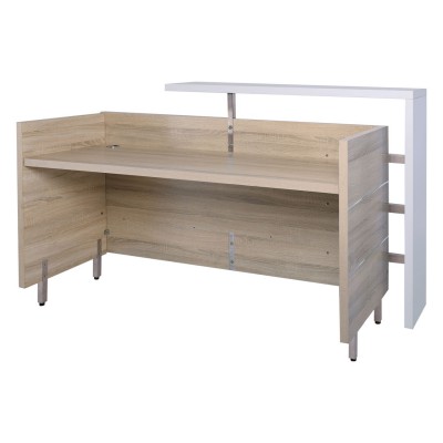 Reception PROJECT Απόχρωση Sonoma - Άσπρο 180x75x110cm/ΕΟ944 Έπιπλα Γραφείου Reception PROJECT Απόχρωση Sonoma - Άσπρο 180x75x110cm/ΕΟ944 Έπιπλα Γραφείου