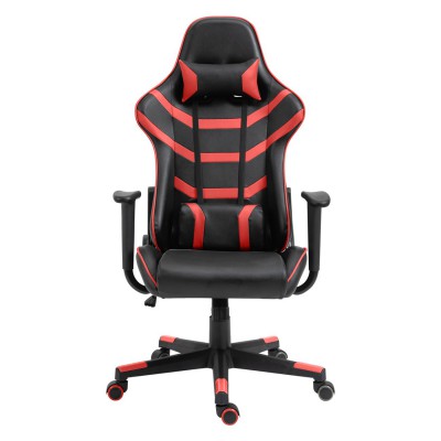 BF9050 Gaming Πολυθρόνα Γραφείου, Ανάκλιση Πλάτης έως 90°, Pu Μαύρο - Κόκκινο 67x69x124/134cm/ΕΟ588,1