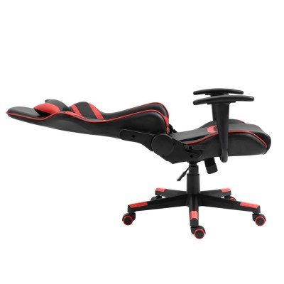 BF9050 Gaming Πολυθρόνα Γραφείου, Ανάκλιση Πλάτης έως 90°, Pu Μαύρο - Κόκκινο 67x69x124/134cm/ΕΟ588,1
