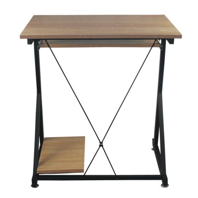 UNIT Γραφείο Η/Υ Μέταλλο Βαφή Μαύρο, Melamine Απόχρωση Sonoma 70x55x75cm/ΕΟ435,1 Έπιπλα Γραφείου