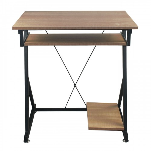 UNIT Γραφείο Η/Υ Μέταλλο Βαφή Μαύρο, Melamine Απόχρωση Sonoma 70x55x75cm/ΕΟ435,1 Έπιπλα Γραφείου
