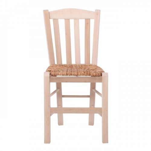 CASA Καρέκλα Οξιά Άβαφη με Ψάθα Αβίδωτη 42x45x88cm/Ρ966,0 Μπαρ - Εστίασης