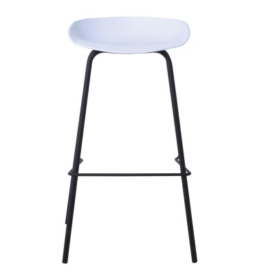 PENTOS Σκαμπό BAR, Μέταλλο Βαφή Μαύρο, PP Άσπρο 49x46x76/83cm/Ε511,20 PENTOS Σκαμπό BAR, Μέταλλο Βαφή Μαύρο, PP Άσπρο 49x46x76/83cm/Ε511,20