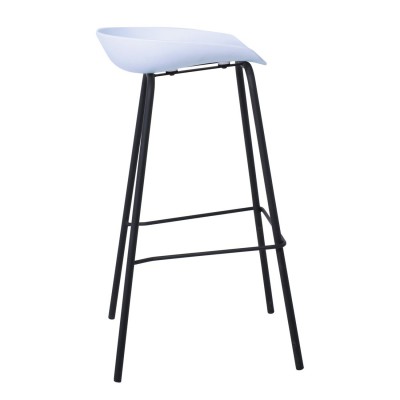 PENTOS Σκαμπό BAR, Μέταλλο Βαφή Μαύρο, PP Άσπρο 49x46x76/83cm/Ε511,20 Τραπεζαρία PENTOS Σκαμπό BAR, Μέταλλο Βαφή Μαύρο, PP Άσπρο 49x46x76/83cm/Ε511,20 Τραπεζαρία