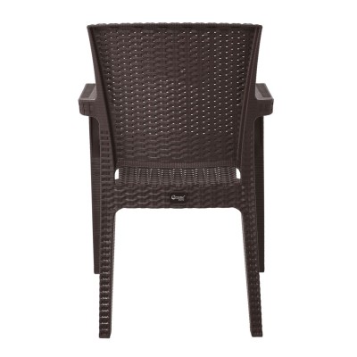 LORA Πολυθρόνα Κήπου Στοιβαζόμενη, PP (Rattan Look) Απόχρωση Καφέ Σκούρο 57x57x87cm/Ε303,4 LORA Πολυθρόνα Κήπου Στοιβαζόμενη, PP (Rattan Look) Απόχρωση Καφέ Σκούρο 57x57x87cm/Ε303,4