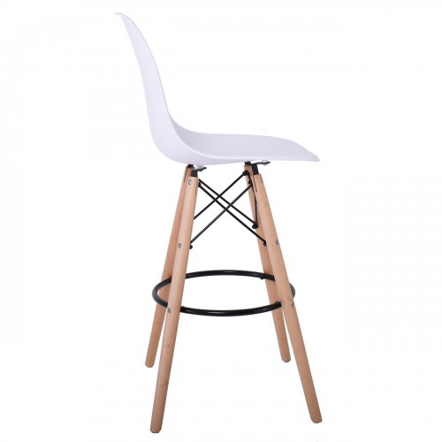 ART Wood Σκαμπό BAR με Πλάτη, Πόδια Οξιά Φυσικό, PP Άσπρο 47x54x71/109cm/Ε509,1 Τραπεζαρία ART Wood Σκαμπό BAR με Πλάτη, Πόδια Οξιά Φυσικό, PP Άσπρο 47x54x71/109cm/Ε509,1 Τραπεζαρία