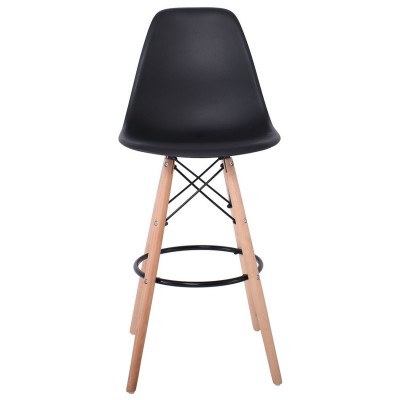 ART Wood Σκαμπό BAR με Πλάτη, Πόδια Οξιά Φυσικό, PP Μαύρο 47x54x71/109cm/Ε509,2 Τραπεζαρία ART Wood Σκαμπό BAR με Πλάτη, Πόδια Οξιά Φυσικό, PP Μαύρο 47x54x71/109cm/Ε509,2 Τραπεζαρία
