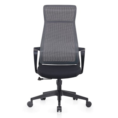 BF2990  Πολυθρόνα Γραφείου Διευθυντή, Mesh Γκρι, Ύφασμα Μαύρο 73x67x118/128cm/ΕΟ616,2 Έπιπλα Γραφείου