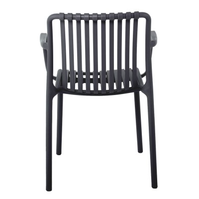MODA Πολυθρόνα Στοιβαζόμενη PP - UV Ανθρακί 57x58x80cm/Ε3800,2 Εξωτερικού Χώρου MODA Πολυθρόνα Στοιβαζόμενη PP - UV Ανθρακί 57x58x80cm/Ε3800,2 Εξωτερικού Χώρου
