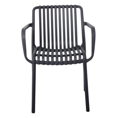 MODA Πολυθρόνα Στοιβαζόμενη PP - UV Ανθρακί 57x58x80cm/Ε3800,2 Εξωτερικού Χώρου MODA Πολυθρόνα Στοιβαζόμενη PP - UV Ανθρακί 57x58x80cm/Ε3800,2 Εξωτερικού Χώρου