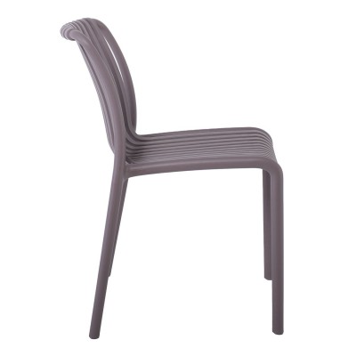 MODA Καρέκλα-Pro Στοιβαζόμενη PP - UV Protection, Απόχρωση Mocha 48x57x80cm/Ε3801,3