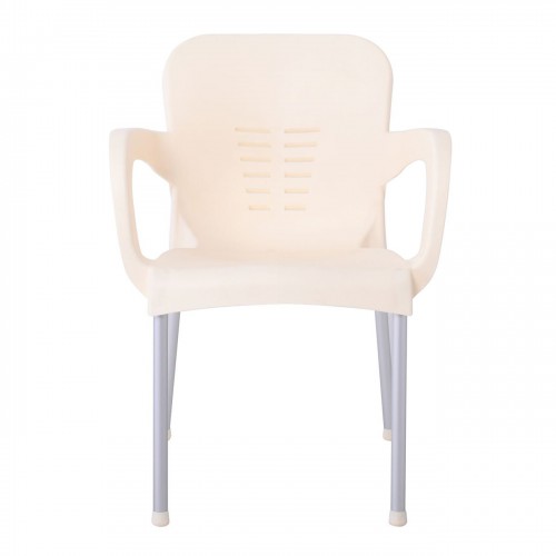 LARA-II Πολυθρόνα Dining Στοιβαζόμενη, ALU Silver, PP Εκρού 60x59x81cm/Ε306,41 Εξωτερικού Χώρου LARA-II Πολυθρόνα Dining Στοιβαζόμενη, ALU Silver, PP Εκρού 60x59x81cm/Ε306,41 Εξωτερικού Χώρου