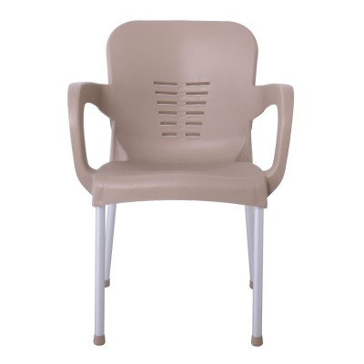 LARA-II Πολυθρόνα Dining Στοιβαζόμενη, ALU Silver, PP Tortora 60x59x81cm/Ε306,91 Εξωτερικού Χώρου