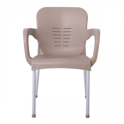 LARA-II Πολυθρόνα Dining Στοιβαζόμενη, ALU Silver, PP Tortora 60x59x81cm/Ε306,91 Εξωτερικού Χώρου